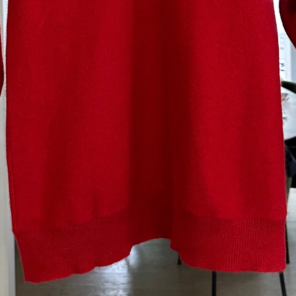 Magaschoni Tomato Red Cashmere Boat Neck Zip Sweater - Size M - Picture 13 of 15